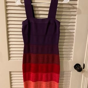 Express color block party dress, size small